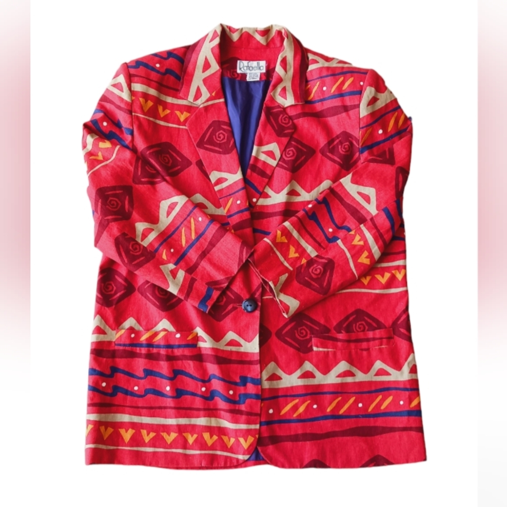 Vintage printed Rafaella blazer